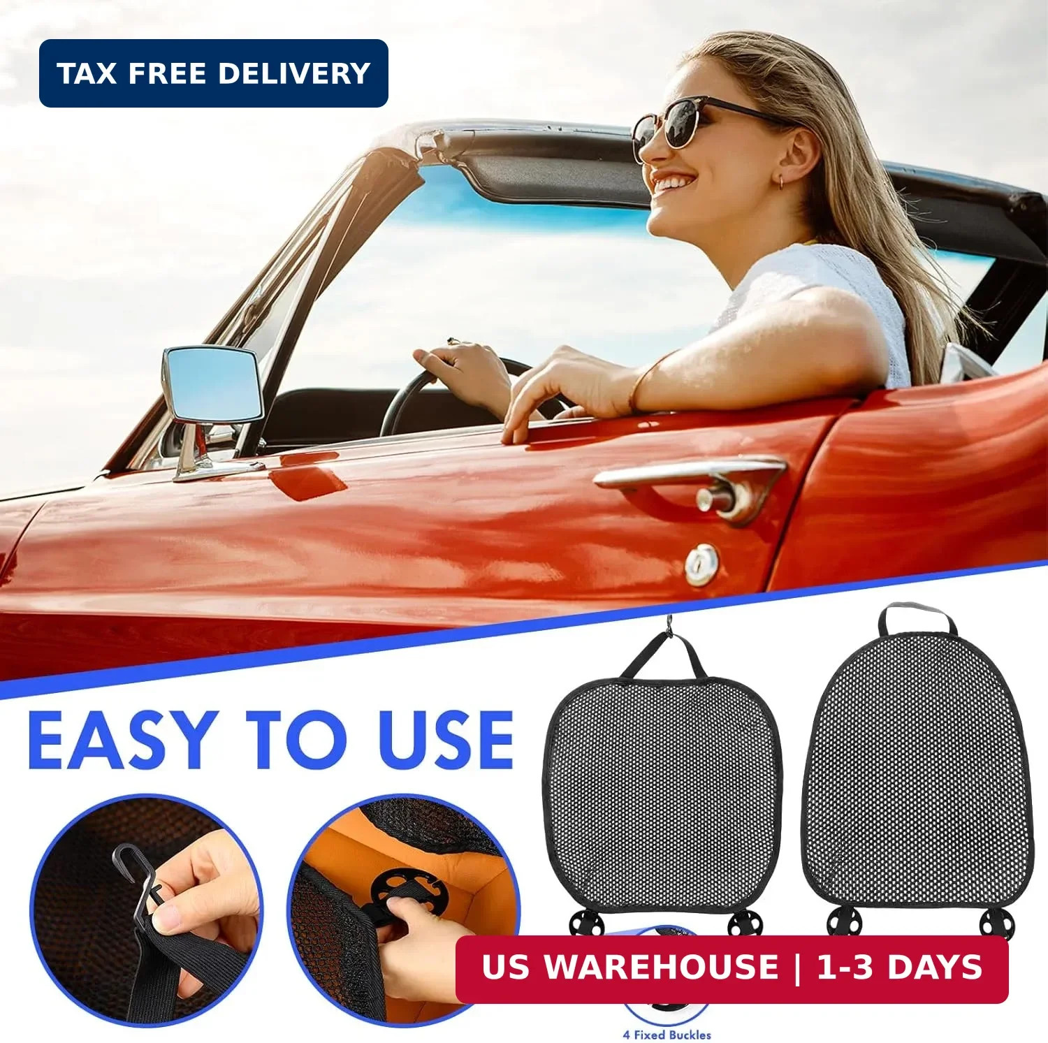 1 Set Cooling Car Seat Cushion Black Cooling Car Seat Cover Summer 3D Air Mesh B