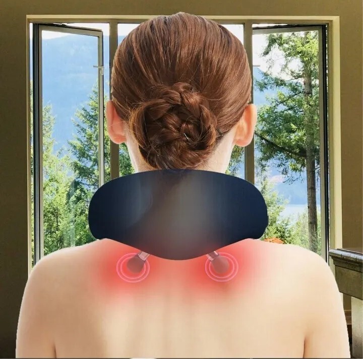NEW mxm2mxm Shiatsu Deep Tissue Talking Electric Neck Massager w 4 Nodes 2 Modes