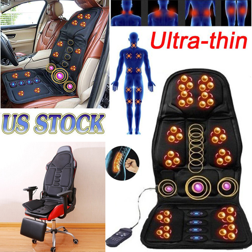 8 Mode Massage Seat Cushion with Heated Back Neck Massager Chair for Car Home US