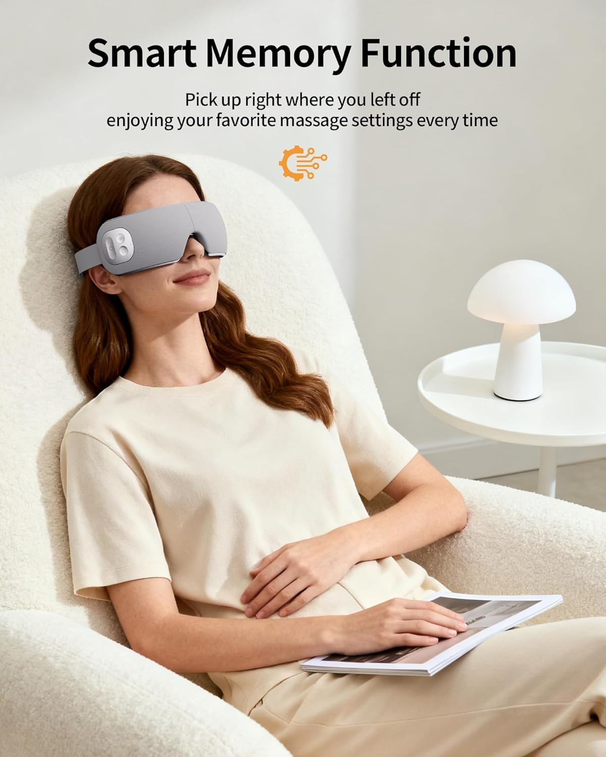 Eye Massager for Migraines with Temple Massage, Heat, Air Compression &Bluetooth