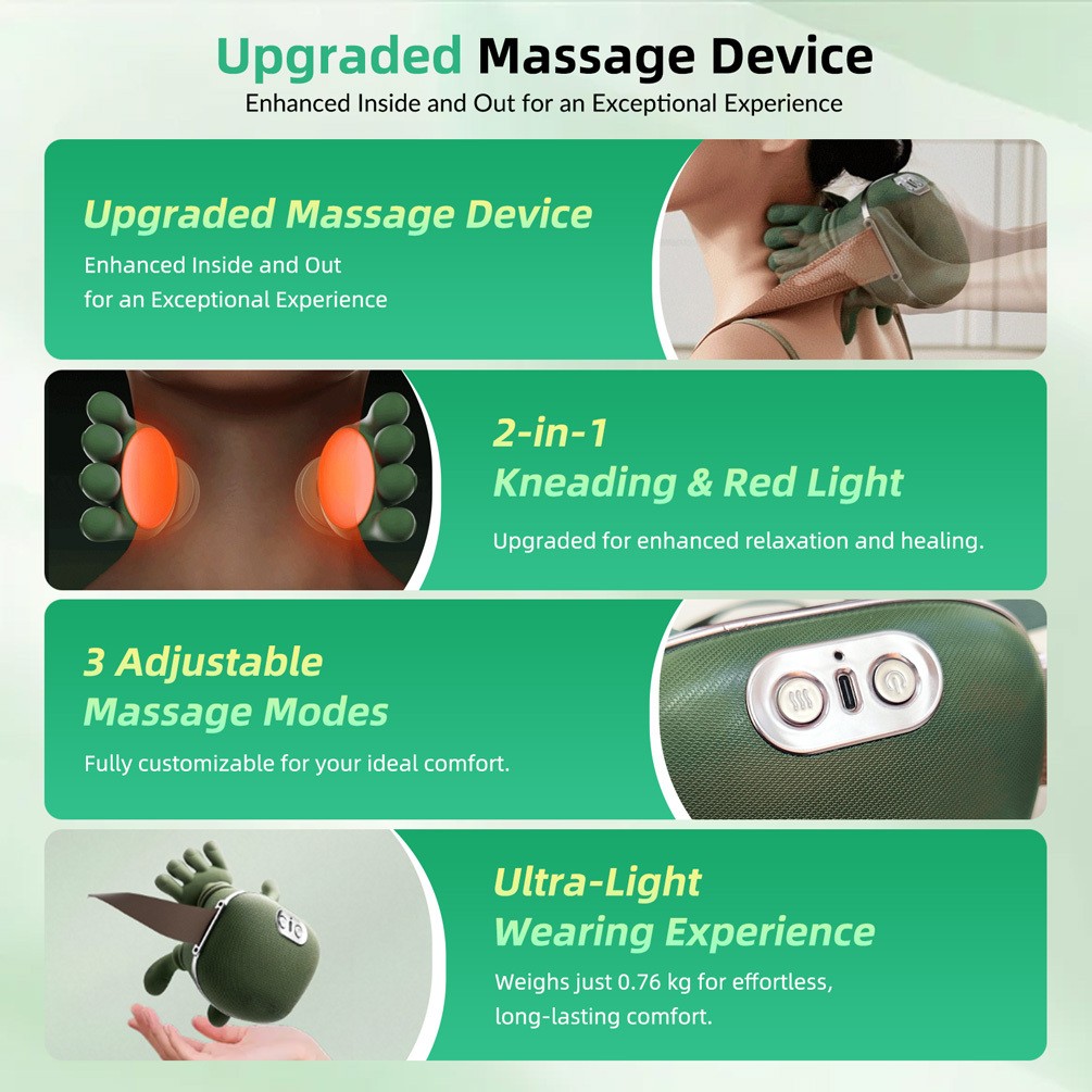 Bionic Finger Neck Shoulder Massager Wireless Neck Cervical Trapezius Kneading