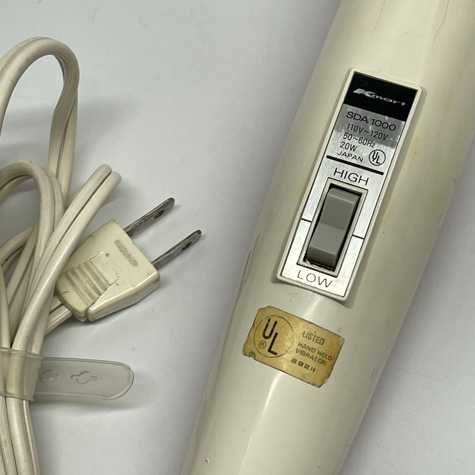 Vintage 80s Kmart 20w Handheld Wand Massager SDA1000 Two Speeds Tested