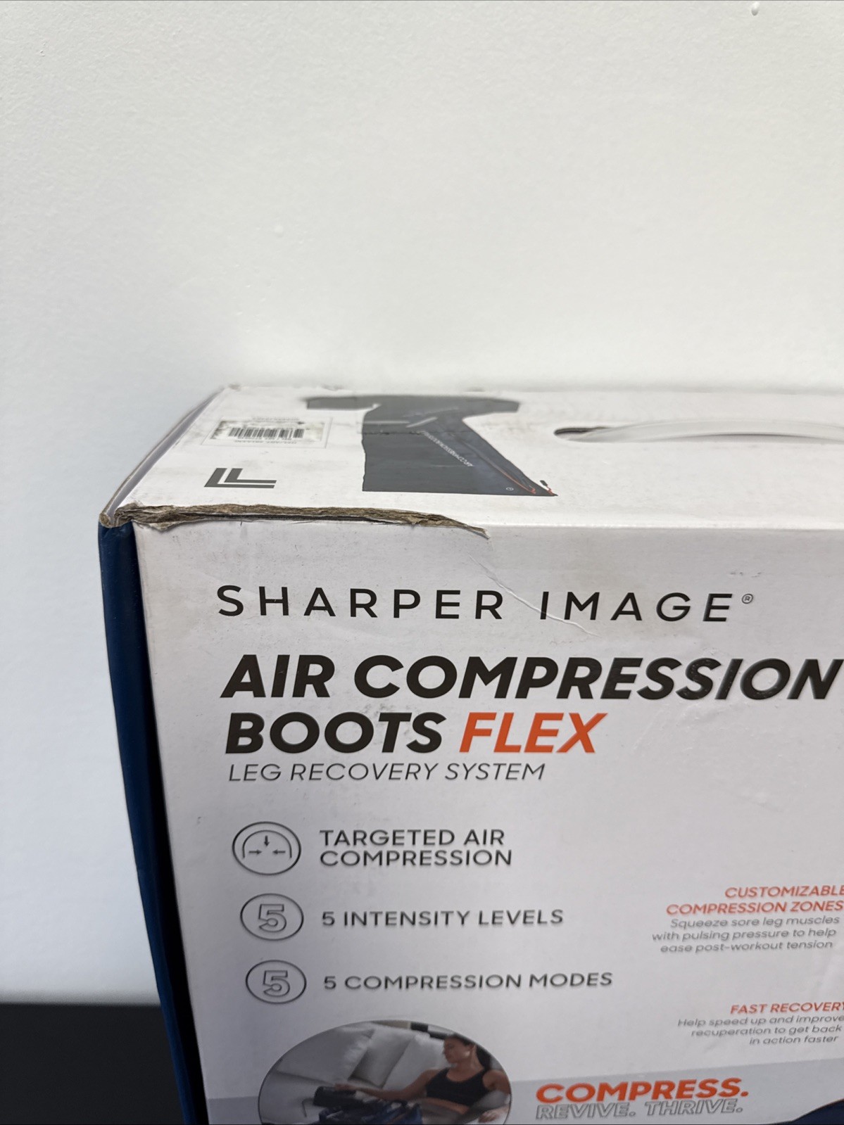 Sharper Image Air Compression Boots Flex Leg Recovery System Small/Medium (Blue)
