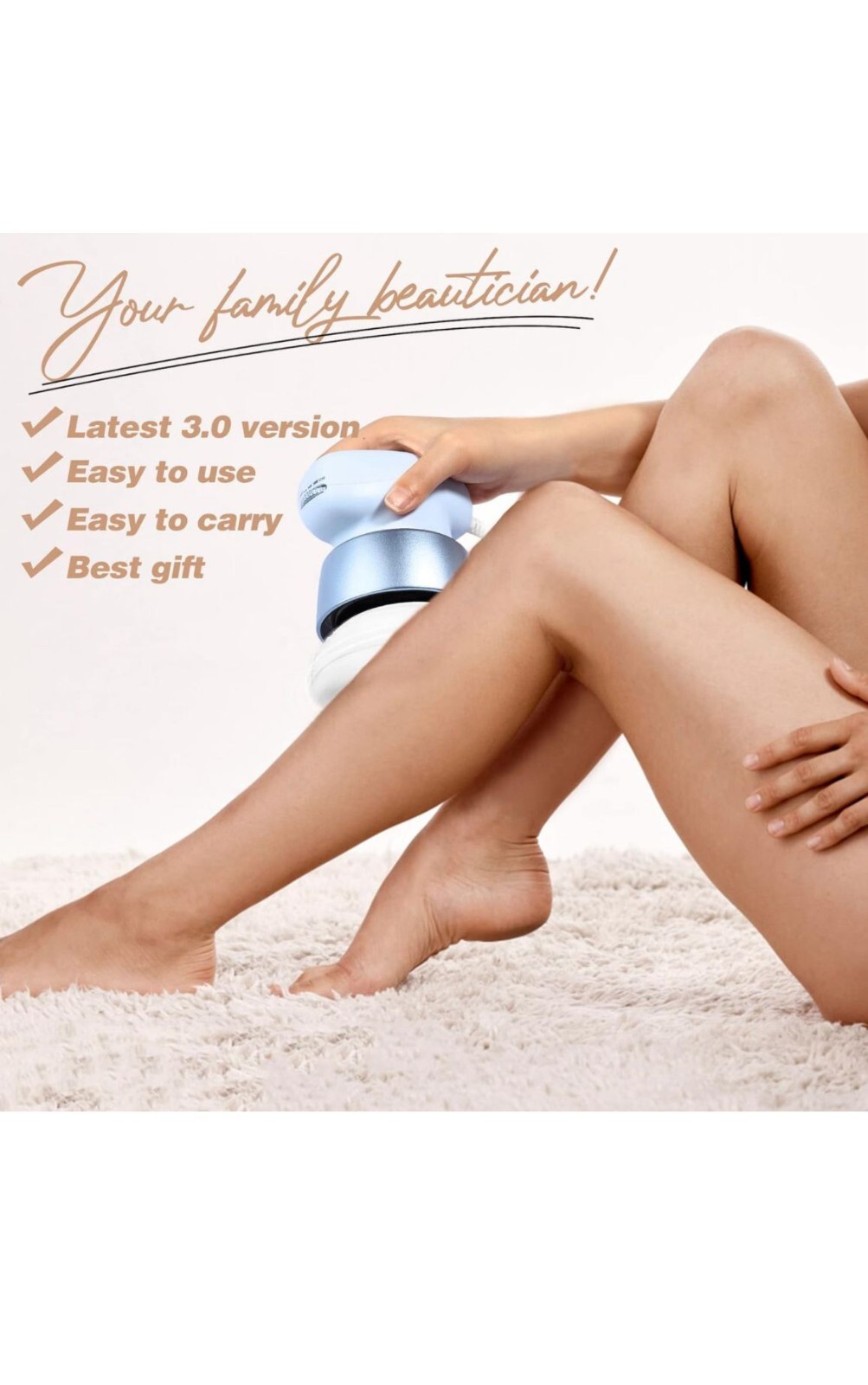 Cellulite Massager, Body Sculpting Machine Electric with Three Skin-Friendly Was