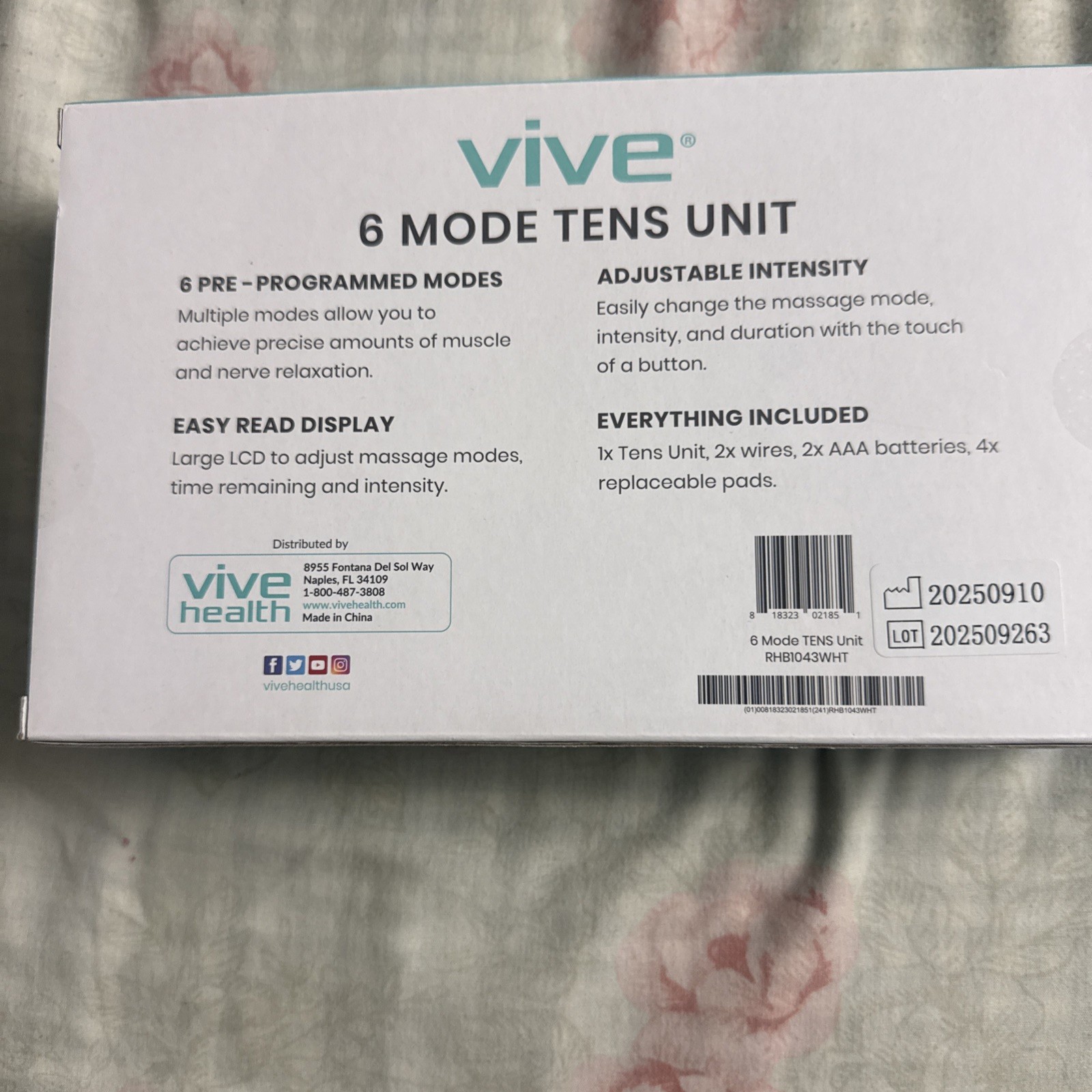 VIVE 5-Mode TENS Unit Tens Digital Massager