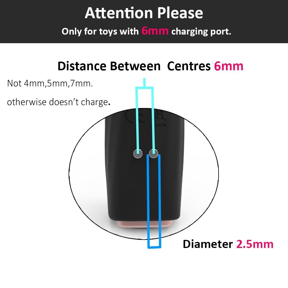 Reliable 6mm Magnetic USB Charger for 2 Pins Massagers – Durable Connection