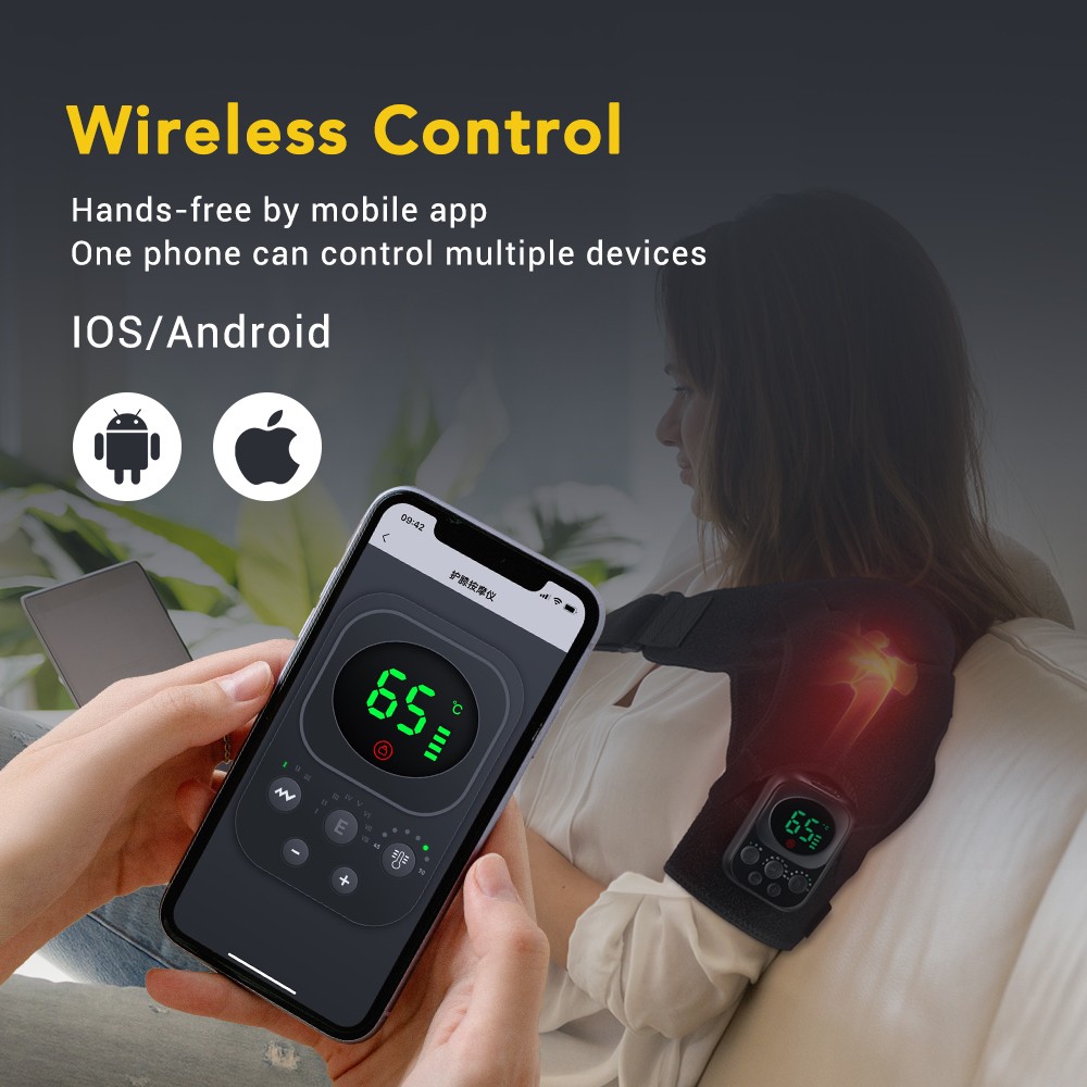 APP Control Electric Heating Vibration Massager For Shoulder Knee Pain Relief