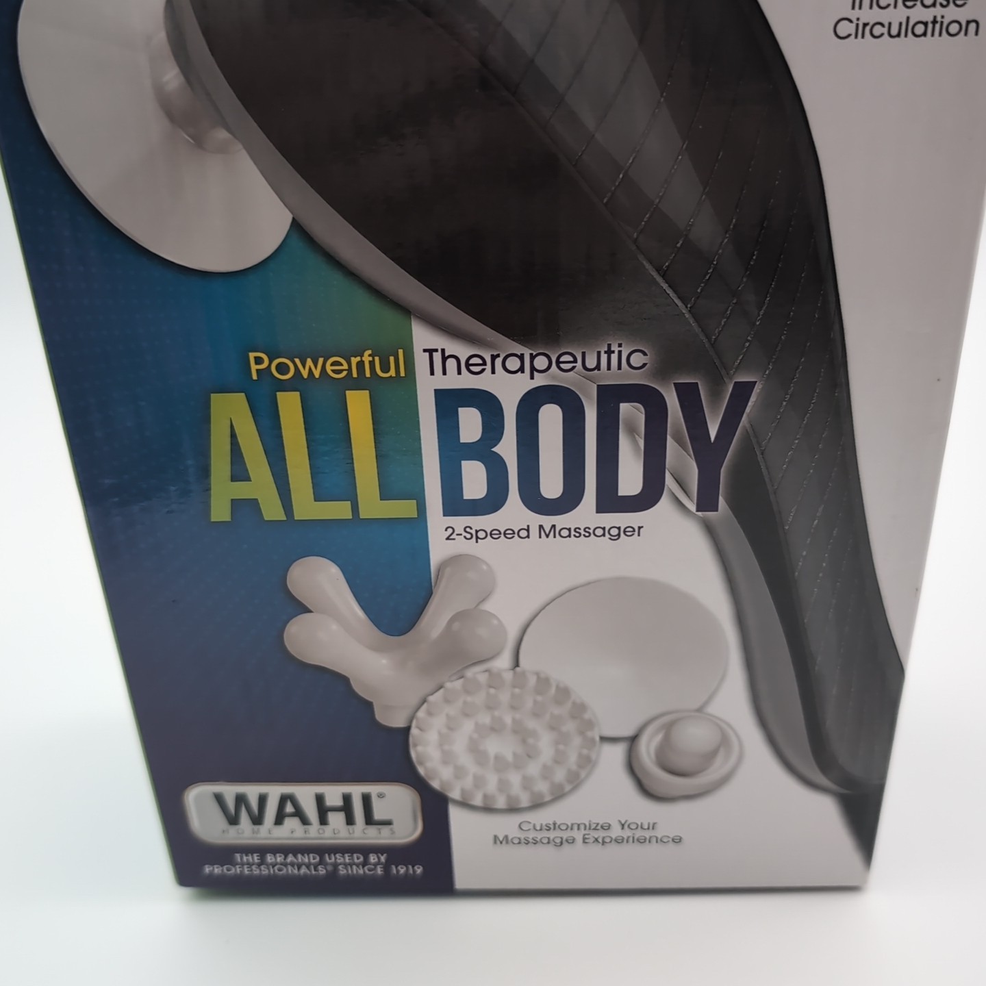 WAHL All Body Power Therapeutic 2-Speed Massager w/ 4 Attachment Heads 4120-1801