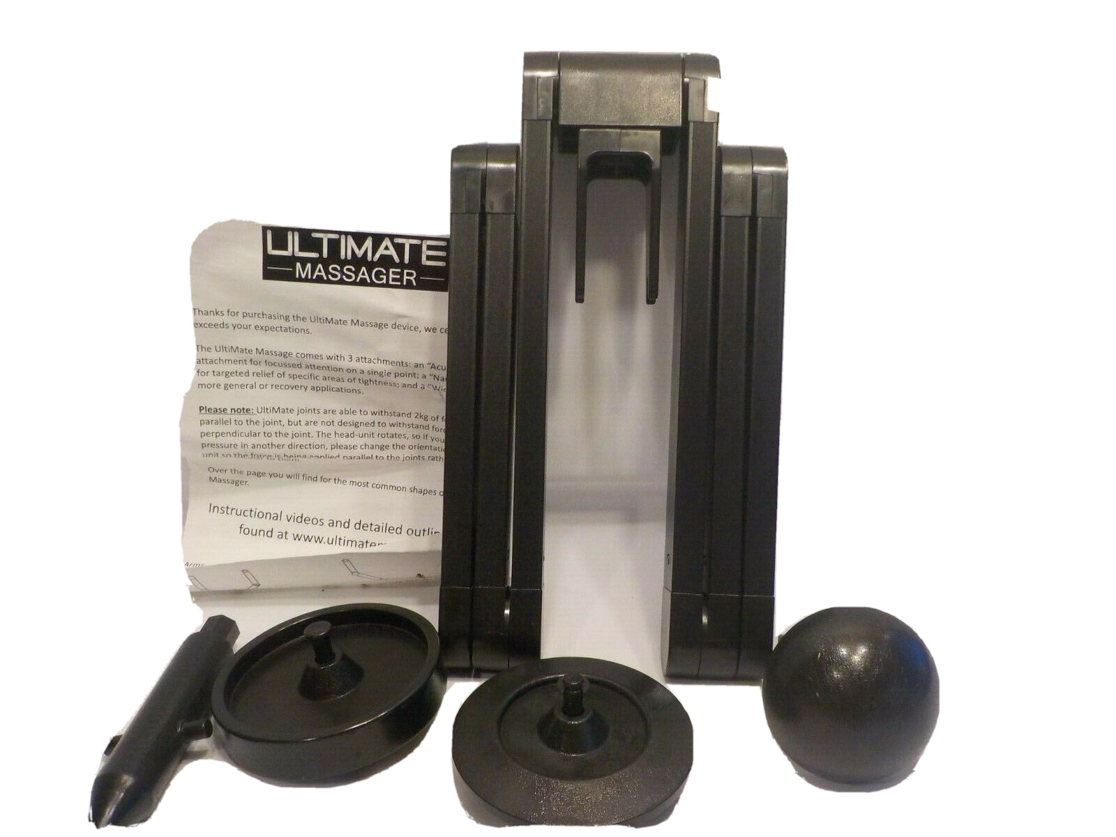 UltiMate Massager w 3 Attachments Acupressure Narrow & Wide Hip Quad Back