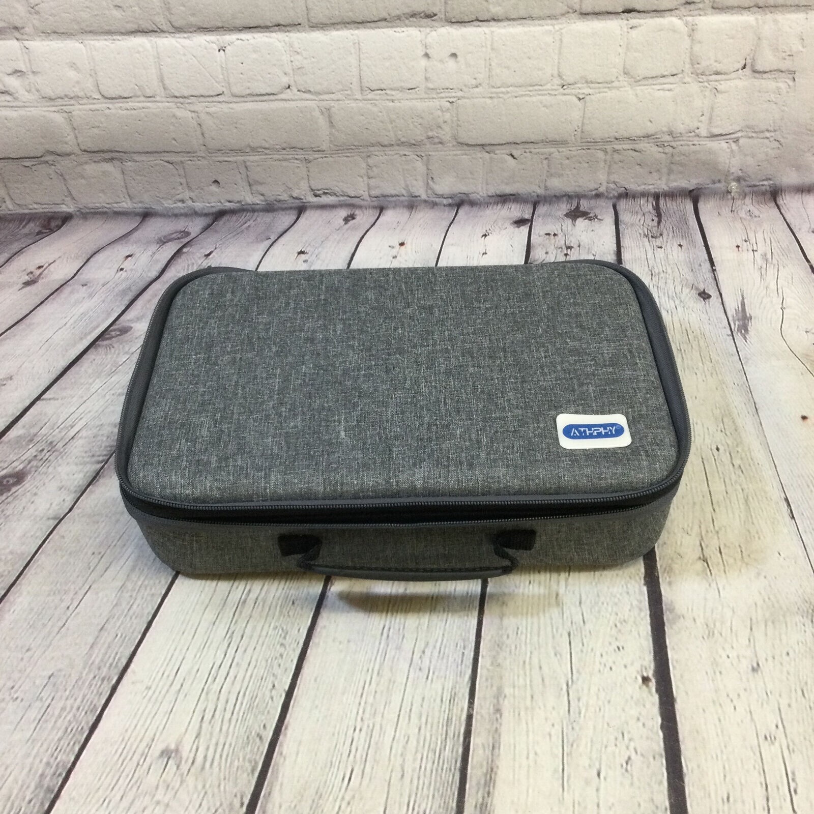 Athphy Gray Black Handheld Deep Tissue Muscle Massage Gun W/ Carrying Case