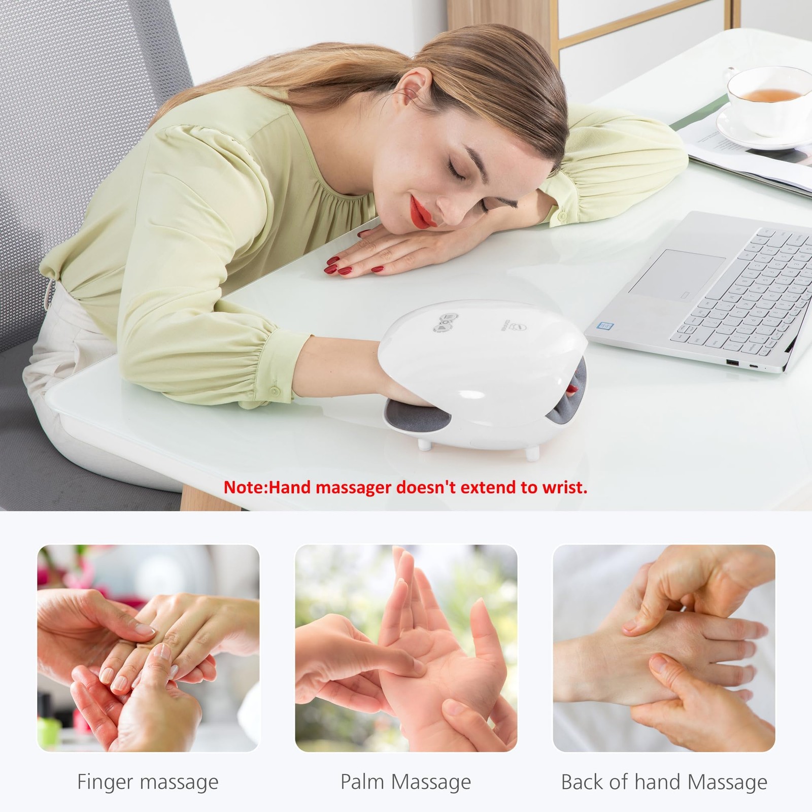 FSA Wireless Hand Massager with Heat,3 Levels Compression & Heating,Rechargea…