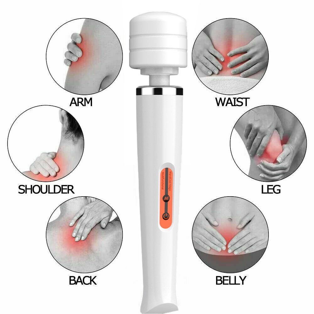 Cordless Handheld Massager Wand Personal Total Full Body Therapy Massage Stick