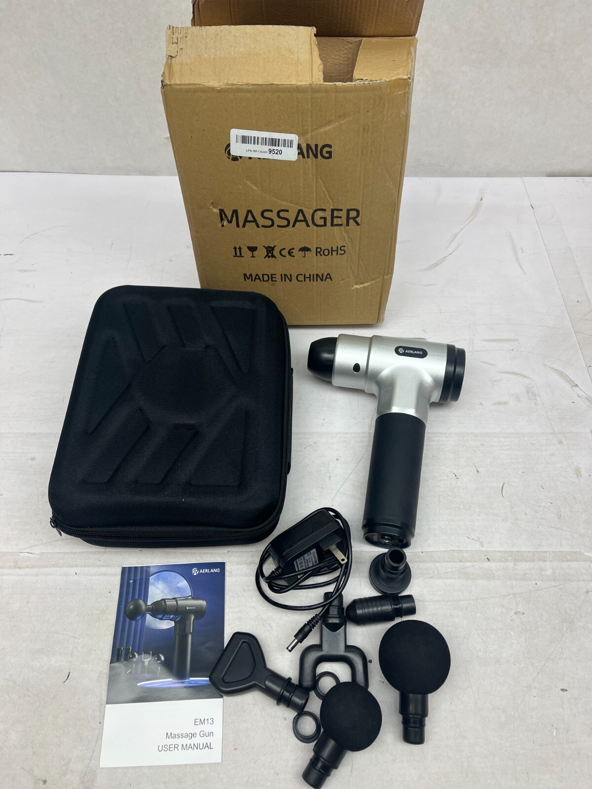 AERLANG Massage Gun EM 13 With 6 Attachments And Touch Screen AM18