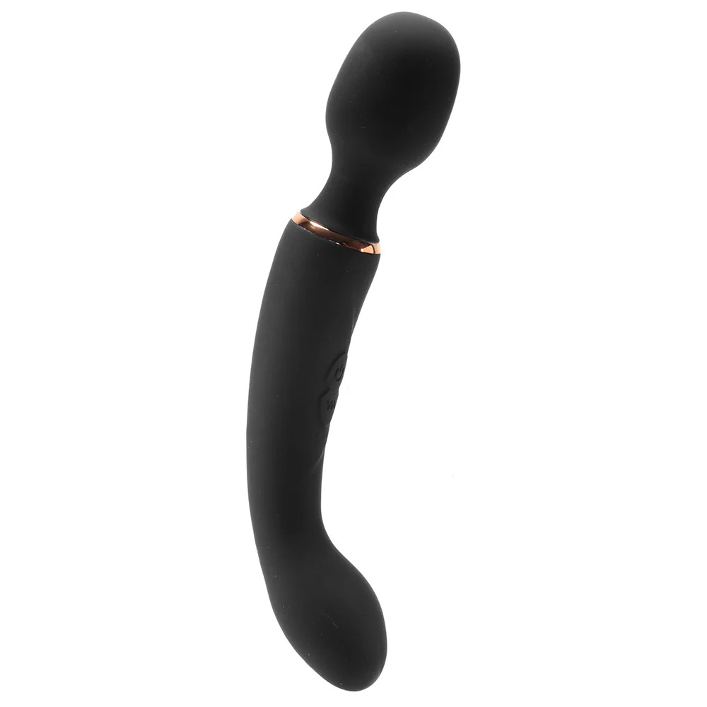 POWERFUL 2 POINTS LUXURY MASSAGE WAND, RECHARGEABLE SILICONE, POWERFUL