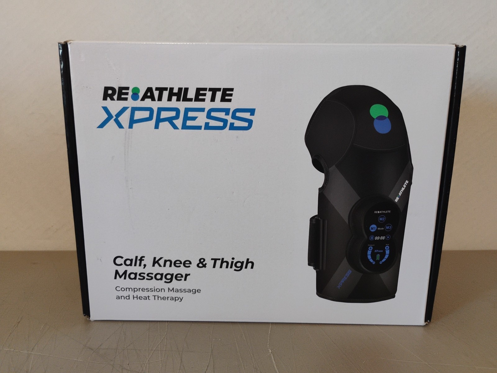 REATHLETE XPRESS Knee Leg Calf Thigh Compression Massager w/ Adjust HEAT Therapy