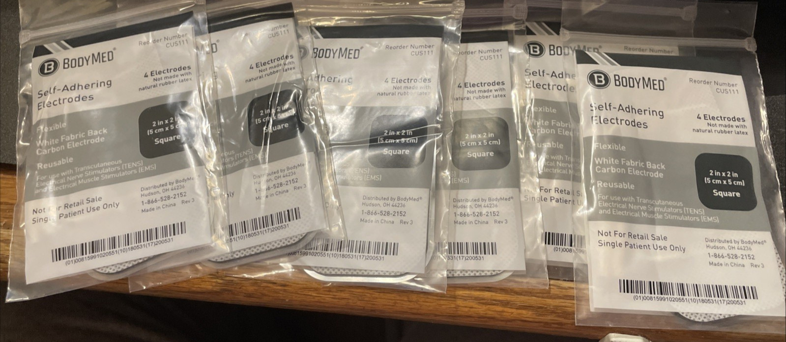 (24 ) Self-Adhering Electrodes 2″×2″ square (BodyMed TENS / EMS) – Reusable (2)