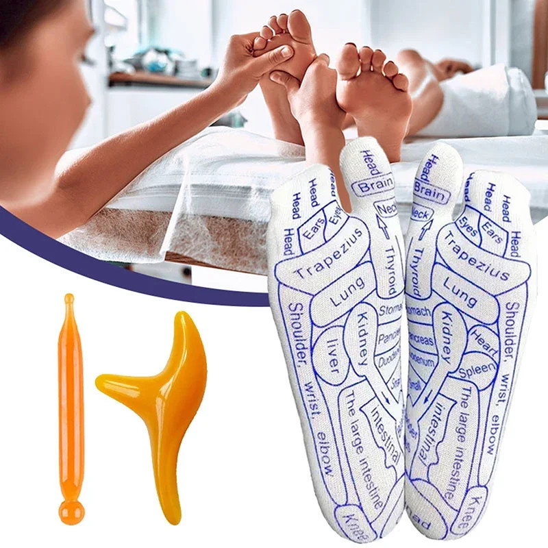 Acupressure Foot Massage Socks Reflexology Pressure Point Foot Care Tool