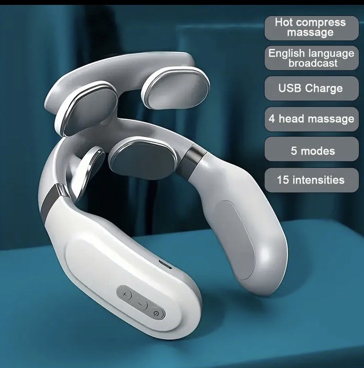 Neck/Shoulder Massager w/ Heat USB Charged Massager Pain Relief Multi Settings
