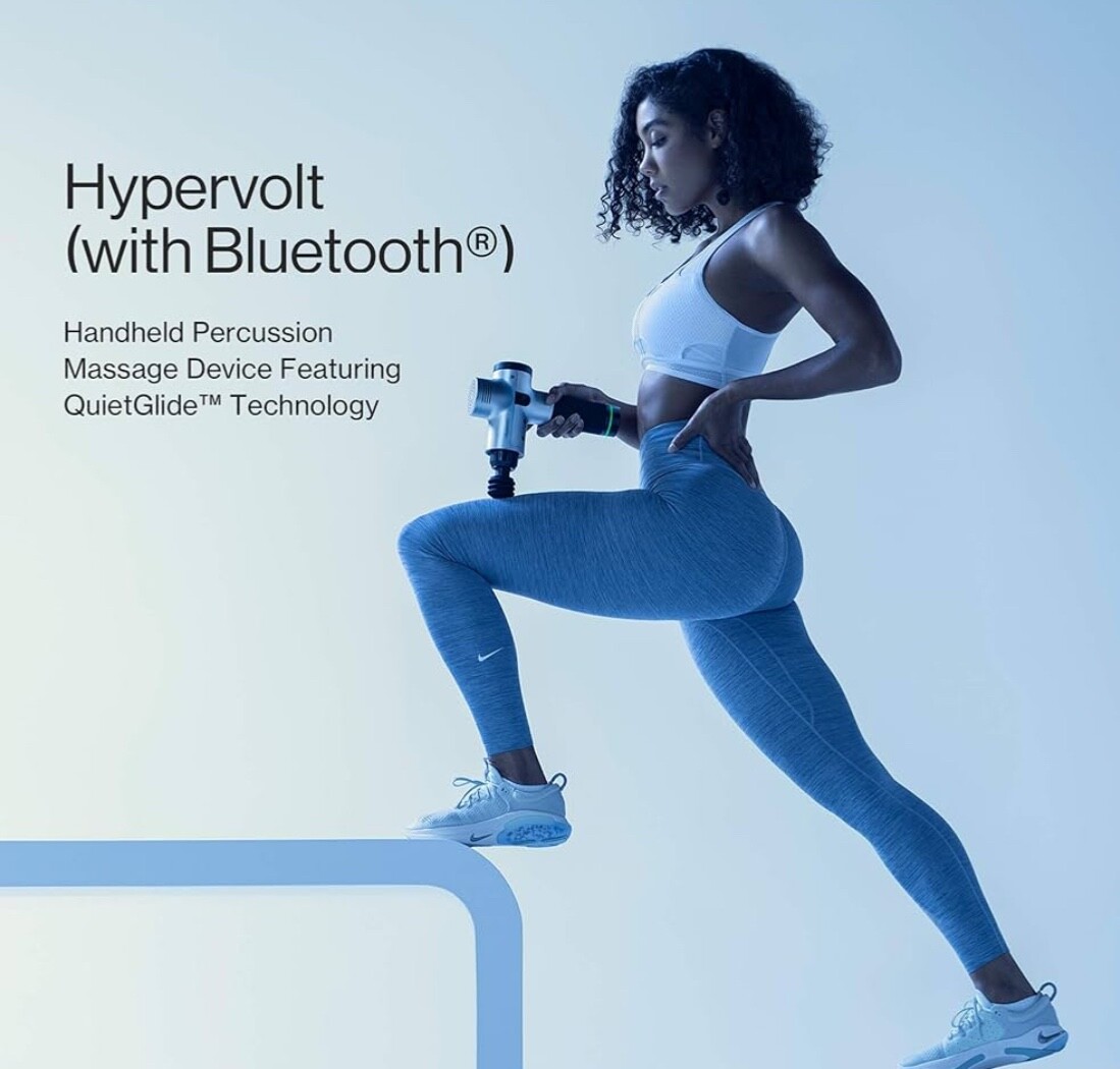Hyperice Hypervolt Bluetooth Percussion Massage Device With Accessories – Silver