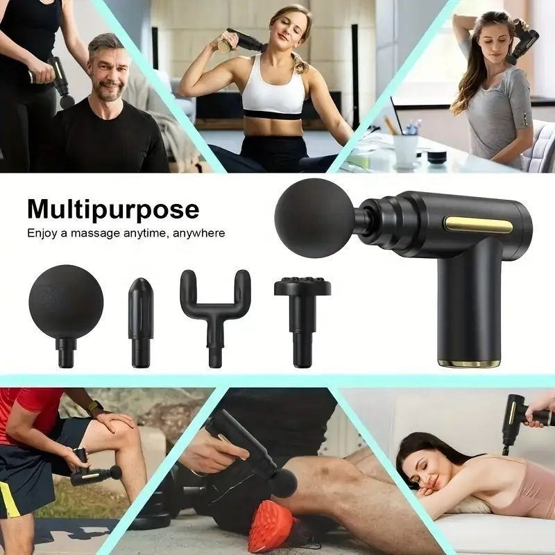 Fitness Recovery Bundle – Handheld Massage Gun + Adjustable Patella Knee Strap