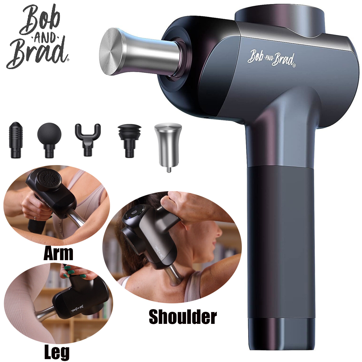 Bob and Brad X6 Pro Massage Gun Heat-Cold& Metal Therapy 6Speed Handheld Relief