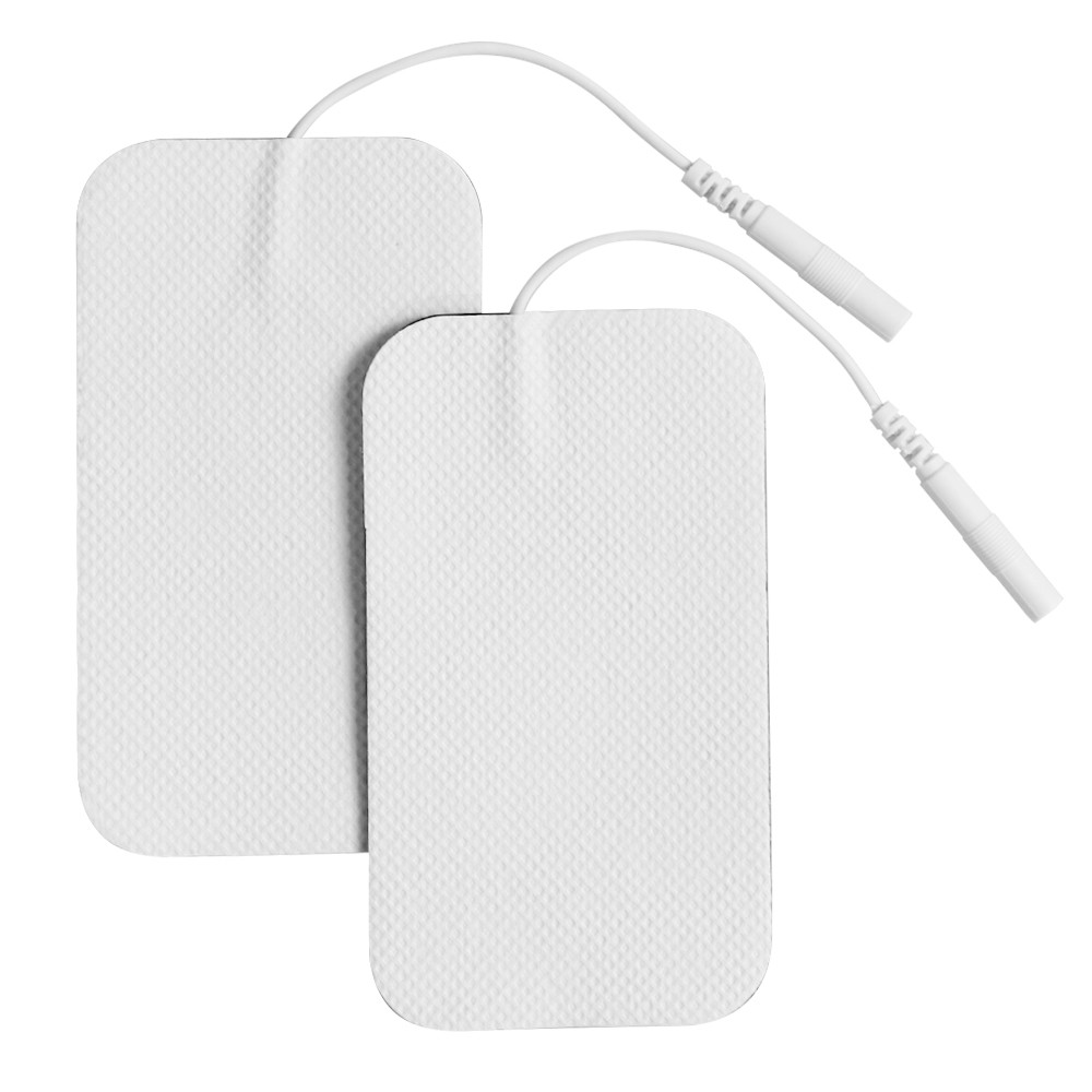 40pcs Non-woven Fabric Electrode Pads 2×3.5 for TENS Machine Relief Pain White