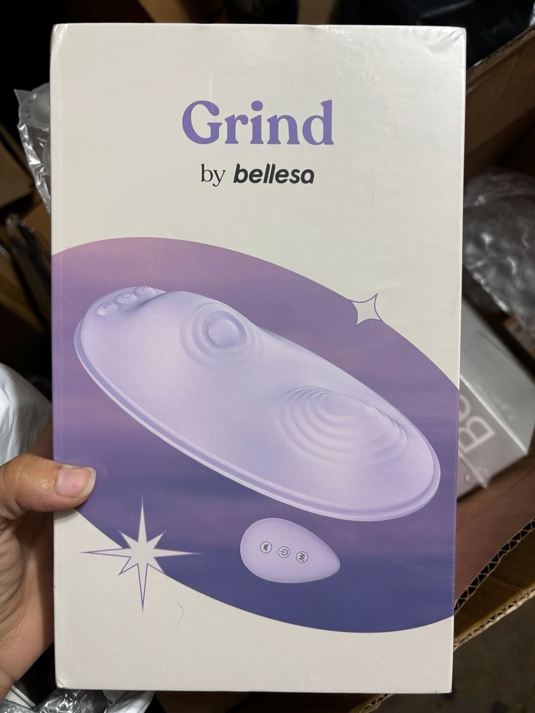 Bellesa Grind Remote-Controlled Vibrating and Thumping Silicone Massager