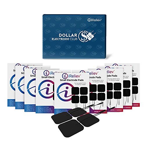 iReliev Electrode Value Pack TENS & EMS Pads (40) 2″ X 2″ Re-Usable, Premium
