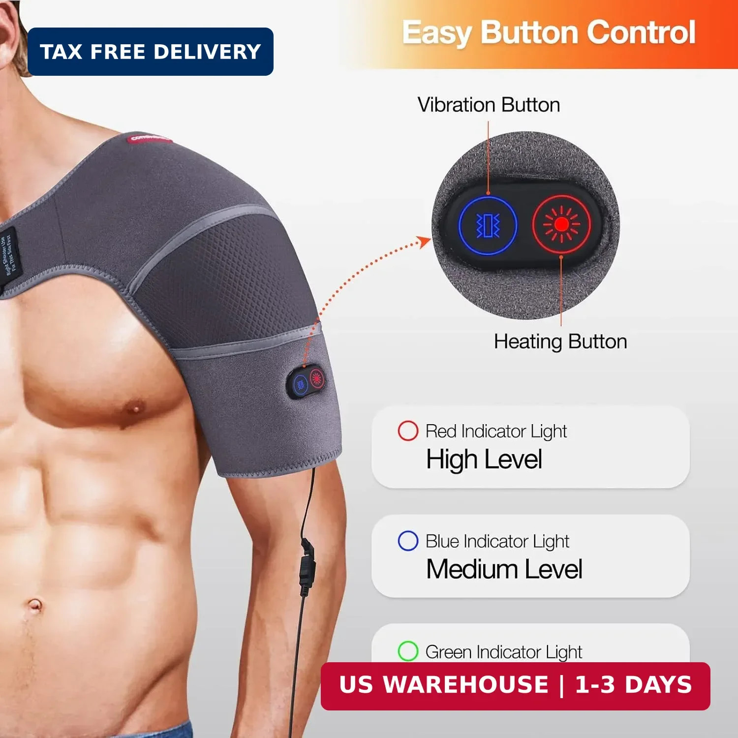 Shoulder Heating Pad Massager for Rotator Cuff Frozen Shoulder | Pain Relief Hea
