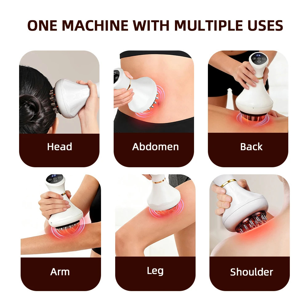 Electric Meridian Brush Vibration Guasha Body Massager Body Scraping Massage Com