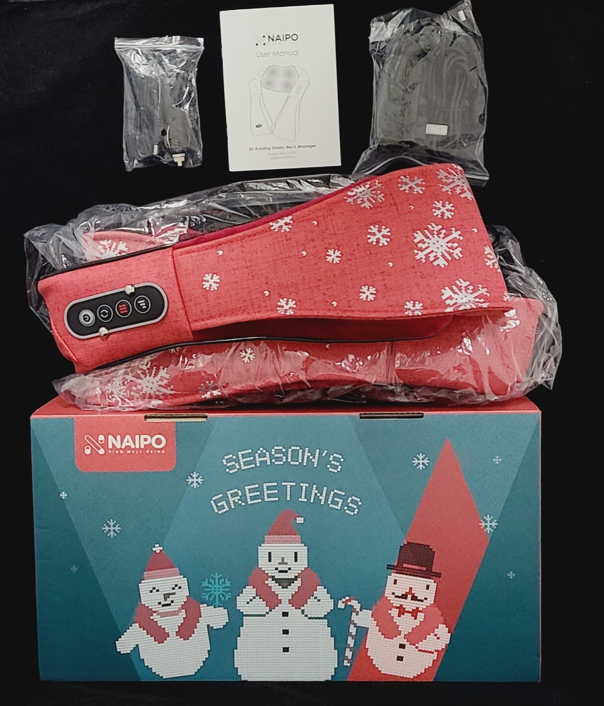 *RARE* Naipo Shoulder Massager Shiatsu Kneading Heat – Limited Christmas Edition