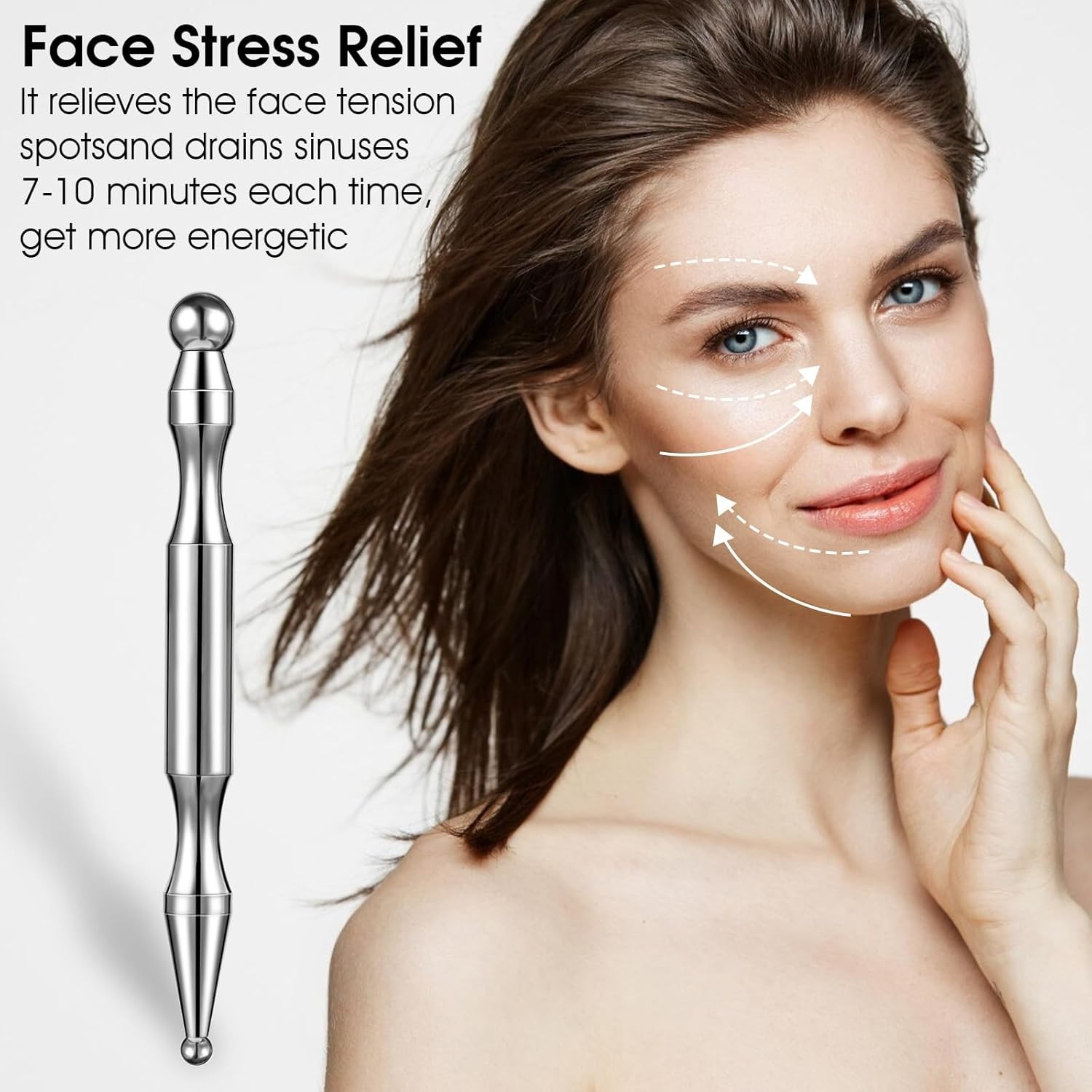 Acupuncture Pen,1 Pcs Stainless Steel Deep Tissue Massager Tool Dual Head…