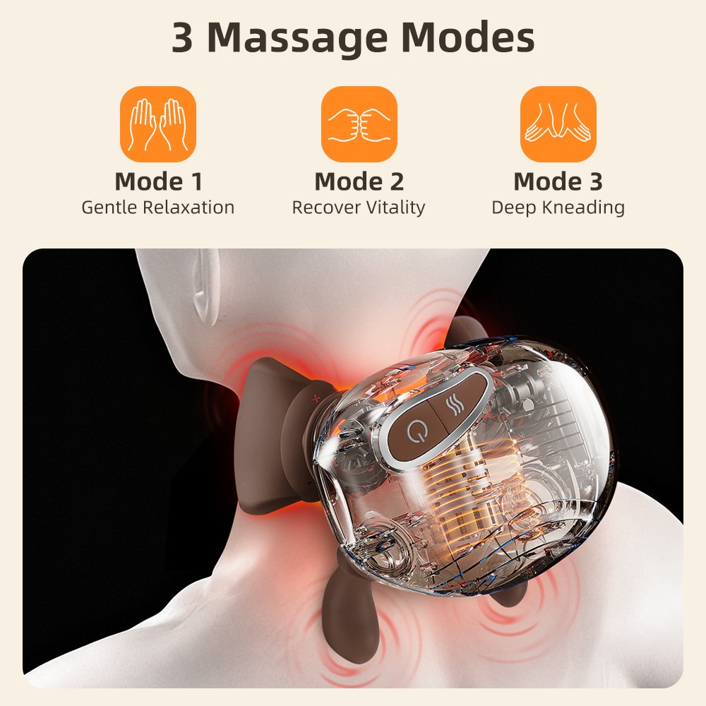 Neck Shoulder Massager with Heat Simulated Human Hand Cervical Trapeziu Massager