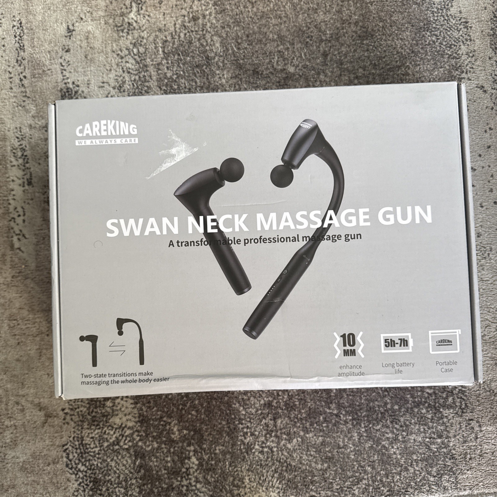 CAREKING 2-in-1 Detachable Muscle Massage Gun Deep Tissue with 20 Extension H…