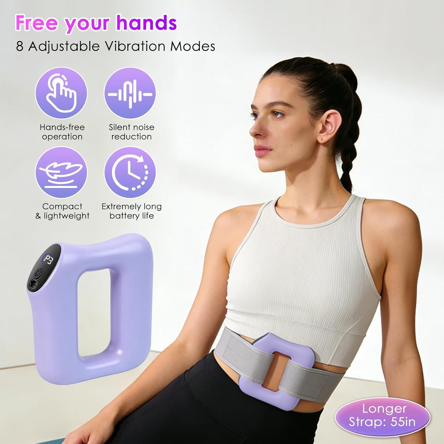 Electric Full-Body Fascia Ring, Full-Body Fascia Ring Massager with Adjustable S