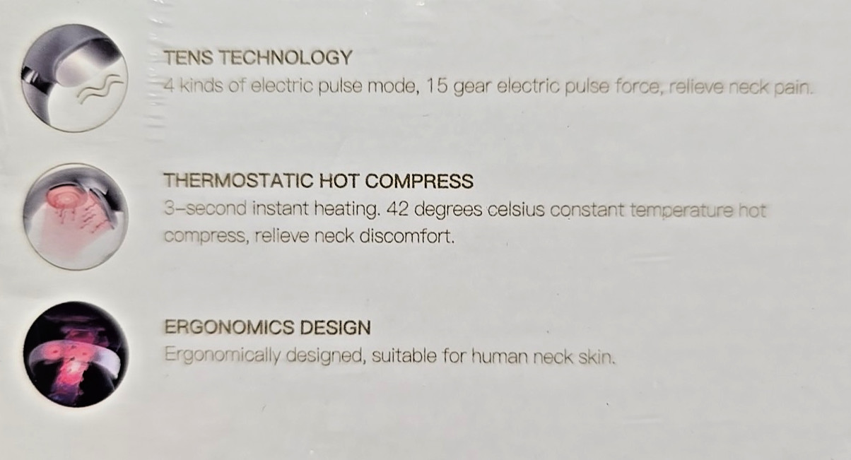 Neck Massager with Heat & Timer – Rechargeable Lithium Battery – Gadgetcore