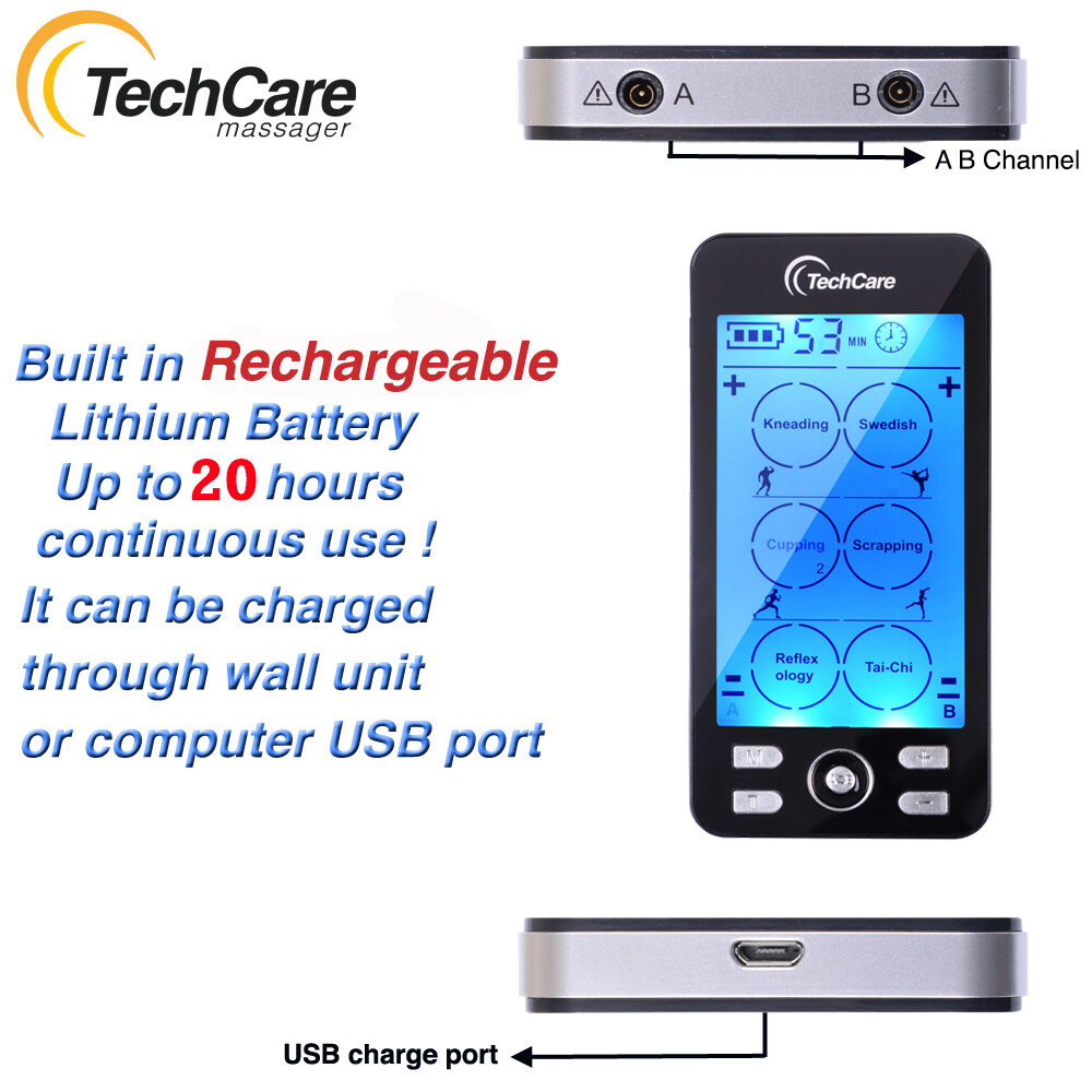 Tens EMS Unit Muscle Stimulator Rechargeable Massager Pain Relief Massage Belt