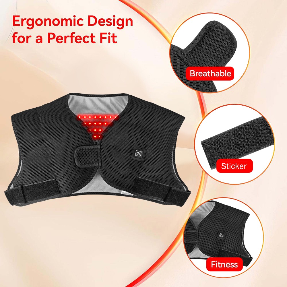 Rechargeable Red Light Therapy Shawl Shoulder Guard Hot Compress Pad Relaxation