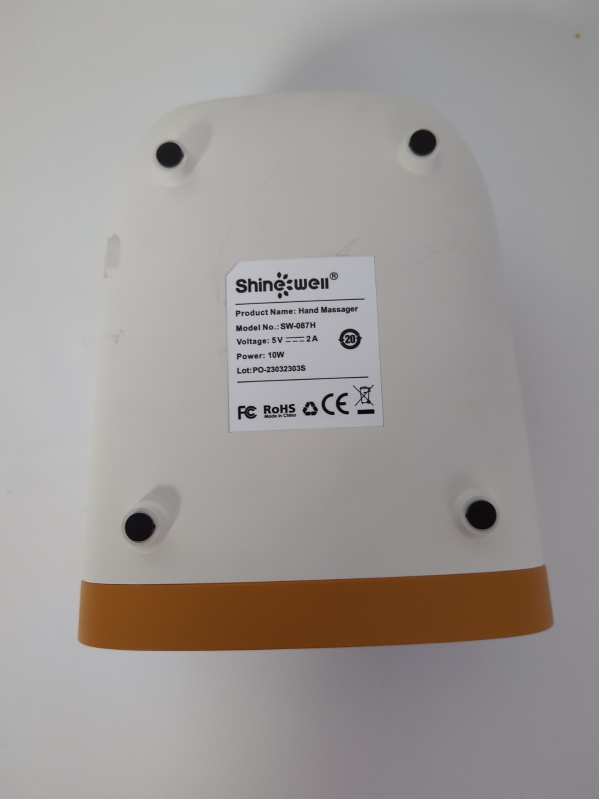 SHINE WELL HAND MASSAGER SW-087H VOLTAGE: 5V, 2A, POWER 10W