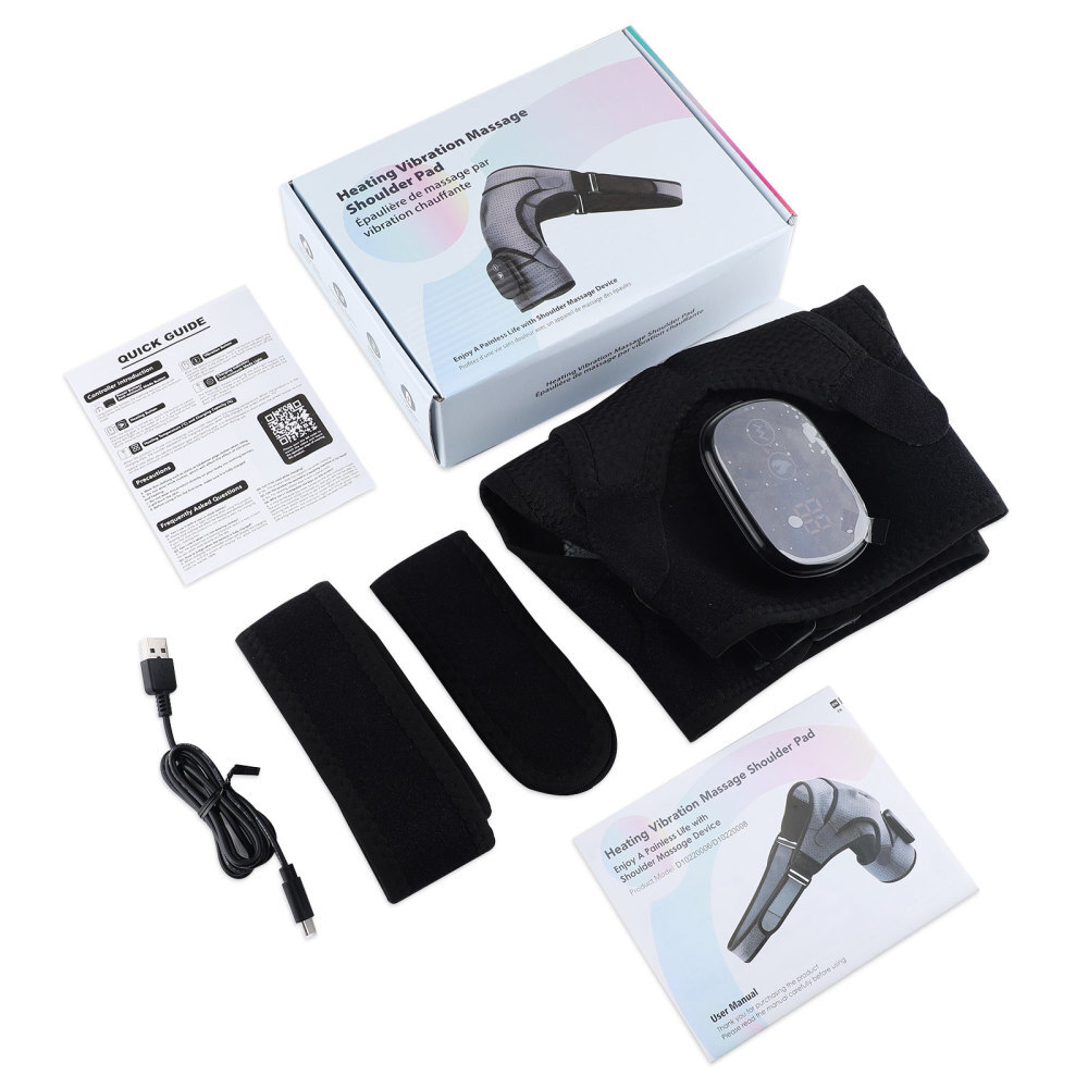Electric Heating Vibration Shoulder Brace Joint Pain Relief Massager Wrap Belt