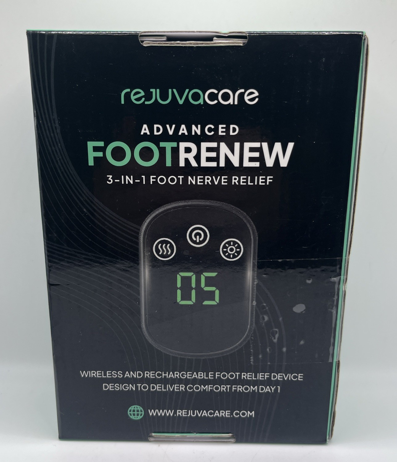 Rejuvacare Advanced FootRenew 3-In-1 Foot Nerve Relief Black. NEW FREE SHIPPING