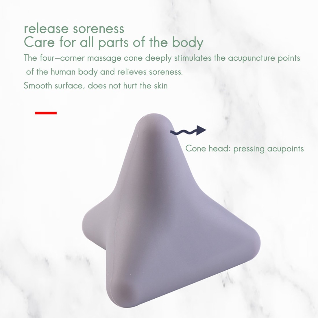 Silicon Massage Cone Solid Psoas Muscle Release Back Neck Scapula Foot4684
