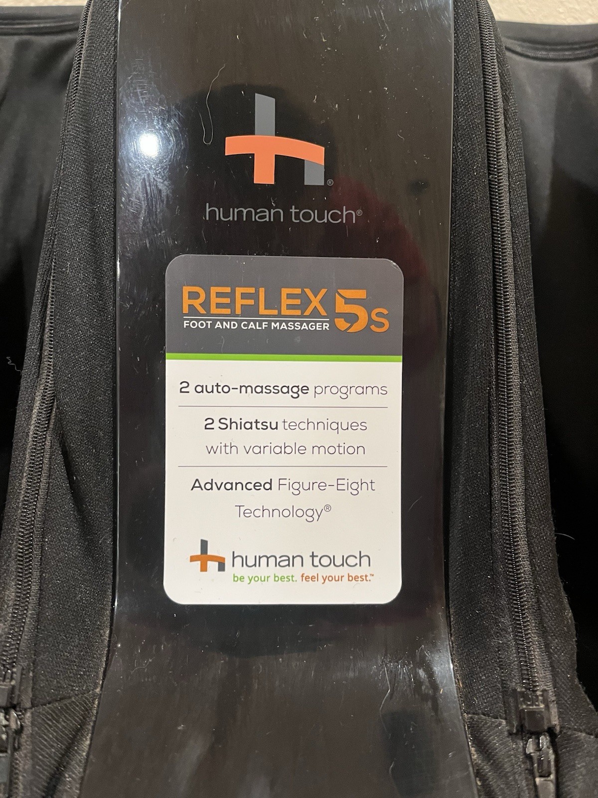 Human Touch Reflex 5s Foot & Calf Massager Black Shiatsu 2 Auto Programs