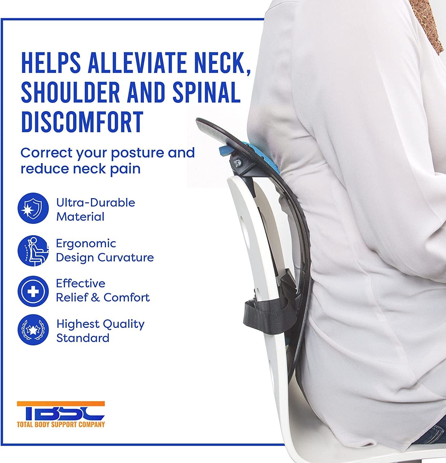 Back Stretcher Neck Stretcher Set of 2 Lumbar Support for Lower Back Pain-Bx1