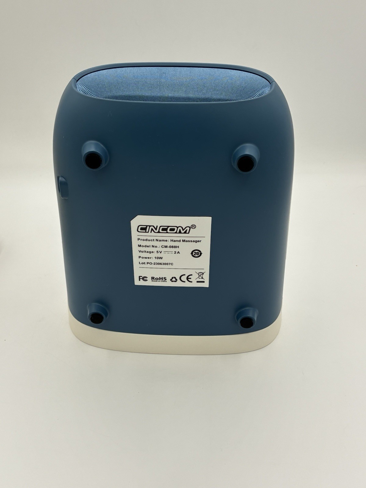 CINCOM CM-088H Hand Massager with Heat & Compression Cordless Touchscreen Blue