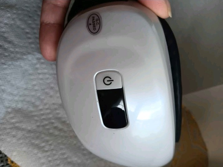 Electric Eye Massager Cordless White Black Adjustable Strap Battery Powered