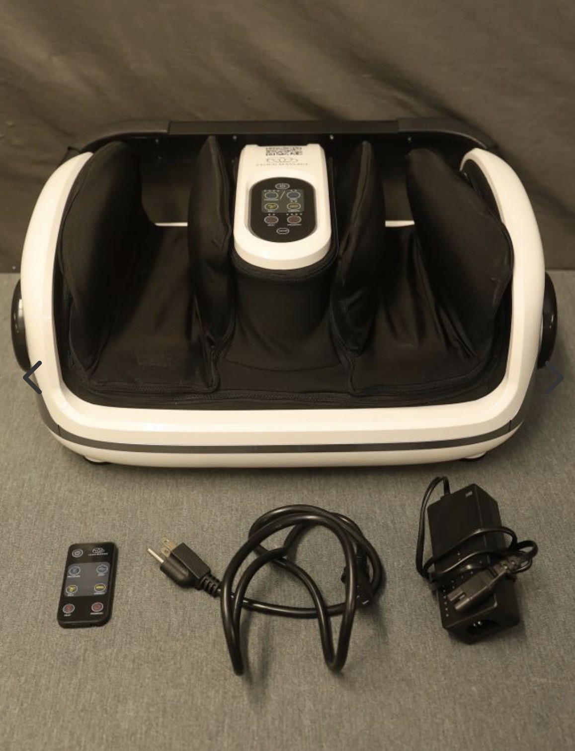 Cloud Massage Shiatsu Foot & Calf Massager w/ Heat Remote Deep Kneading White