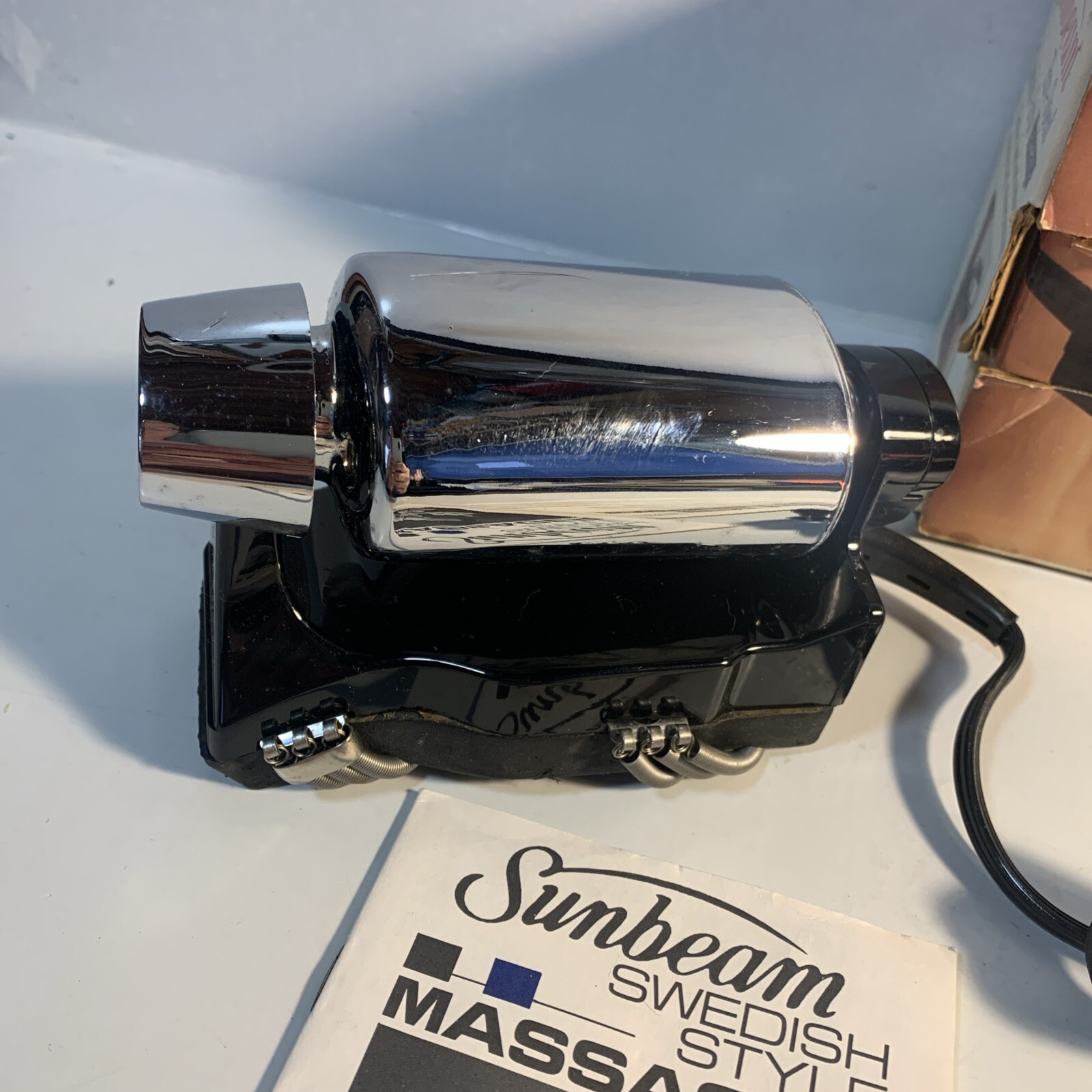 Massager Sunbeam Imperial 2 Speed Swedish Style Hand Massager 1857-8 Made in USA
