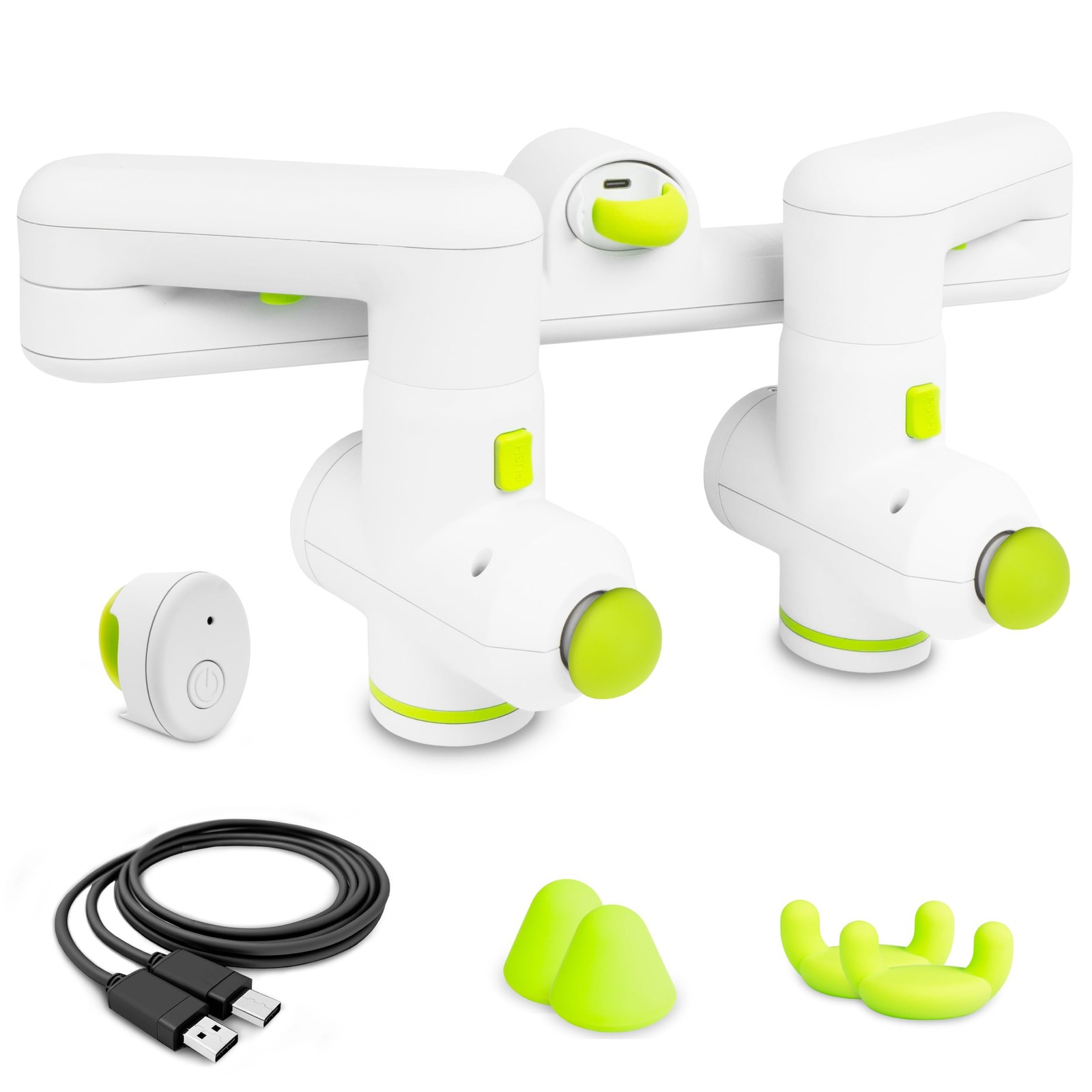 Prosourcefit Dual Pro Percussion Massage Gun 6 Attachable Pieces For Deep