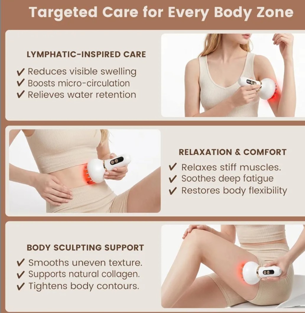 Lymphatic Drainage Massager Anti Cellulite Massage Tool Reduce Stretch Marks